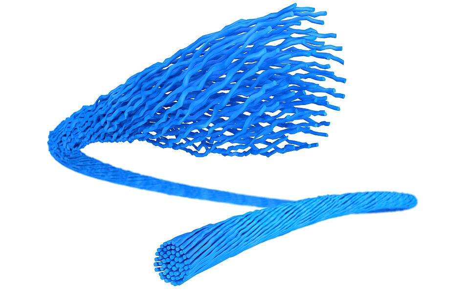 Continuous filament, texturised (schematic representation) 2
