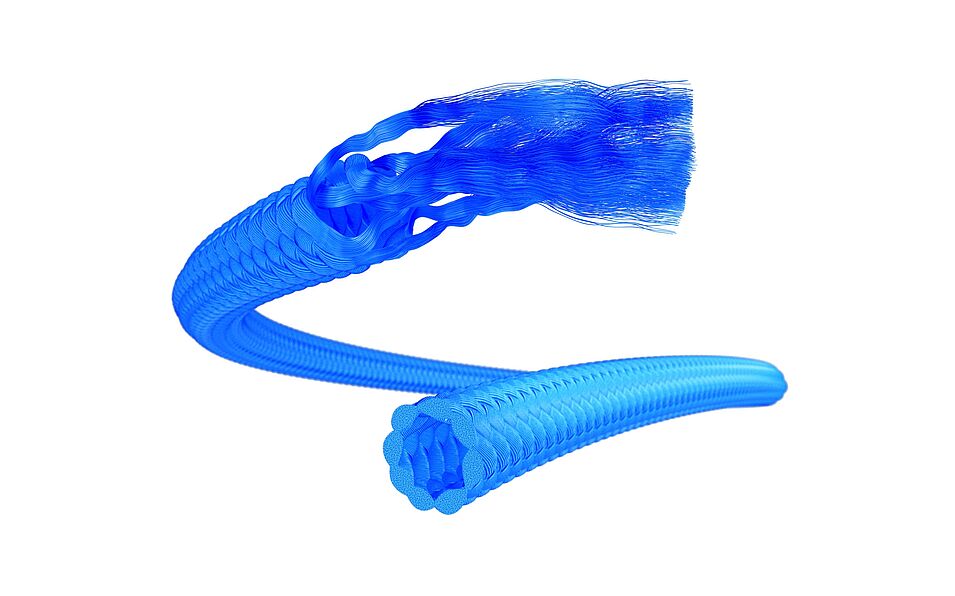 Continuous filament, braided (schematic representation) 2